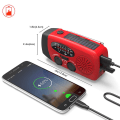 Miniatyrbild 5 av 5: Vevradio 2000mAh Powerbank, Solceller, Ficklampa Röd