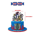 Pikkukuva 3 / 5: Transformers-tema födelsedagsfestdekorationer Transformers-dra-flikar tårtdekorationer ballonger spiralhängen - Perfekt set B Set B