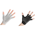 Miniatyrbild 1 av 5: 2-pack halkfria fingerlösa yogahandskar - Träningshandskar