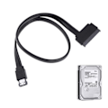 Miniatyrbild 1 av 5: 2,5\" 3,5\" HDD hårddisk SATA 22Pin till USB combo DUAL Power onesize