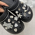 Miniatyrbillede 3 af 5: 17st Skoberlocker i sølv til Croc Charms, Clog Dekoration Bil
