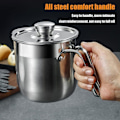 Miniatyrbilde 4 av 5: Eggeskiller i rustfritt stål med lokk for matlaging og baking, stor kapasitet (1 sett, sølv) zdq