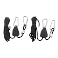 Miniatyrbillede 2 af 5: 2 stk. 1/8\" Justerbar Grow Light Ratchet Rope Hanger til Grow Li Black One Size