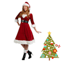 Pikkukuva 2 / 5: Fru Claus Joulupukkiasu Naisille S S