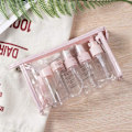 Miniatyrbillede 2 af 5: Kosmetisk rejsetaske, 10 stk tomme rejseflasker, transparent