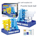 Miniatyrbillede 1 af 5: Marble Run sæt til børn, Marble Race Track Marble Maze Madness Adventure Game Yellow model