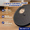 Miniatyrbilde 3 av 4: Hundeskrapestykke - Filtrimmerbrett Trimning Scratcher Box Emery Sandpapir Filing Scratch black