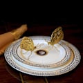 Miniatyrbilde 5 av 5: Gull sommerfugl skulptur messing metall skrivebordspynt 2,3 x 3,6 tommer