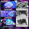 Miniatyrbilde 5 av 7: Kontroller for Nintendo Switch/OLED/Lite, Trådløs Pro Switch-kontroller med LED-joystick/Bevegelse/Vibrasjon/Turbo/Vekking