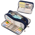 Miniatyrbillede 1 af 5: Etui Stor kapacitet Pennfodral 3 fack Stationär blue