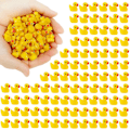 Miniatyrbilde 1 av 5: 100 stk Mini Gula Ankor Ankungar Tiny Duckies Hage Landskap Akvarium Dukkehus Potteplanter Dekorasjon