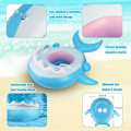 Miniatyrbild 4 av 5: Baby Pool Float med Tak UPF50+ Solskydd Uppblåsbar Baby Float Vattenleksaker Sommarleksaker Baby Simfloat för Pool Åldrar 6-36 Månader
