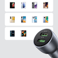 Miniatyrbild 3 av 7: Ugreen Billaddare Snabbladdare 2x USB 36W Quick Charge SCP FCP AFC grå 0.047