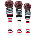 3-pack Stickade Golf Headcovers för Driver Fairway Hybrid 1 3 5, Vita Numrerade Skydd [YDE]_tfrf