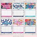 Miniatyrbild 5 av 5: 1PC Mental Health Desk Kalender Sv?r Ordplanerare Rolig roman B one size