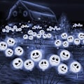 Miniatyrbild 1 av 4: 2 st 8 LED-lampor för Halloween, Vattentäta Svingande Solträdgårdslampor Kallvit Kallvit Kall vit Kall vit