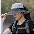 Miniatyrbild 3 av 5: Solhatt herr dam UV-skydd 1 sommarmössa fiskehatt fiskehatt boonie fiskehatt grey