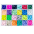 Miniatyrbilde 5 av 5: DIY Flat Clay Beads Set Runde Polymer Clay Beads for Jewelry Making Som bildet viser