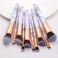 Miniatyrbillede 3 af 5: 10-delt makeupbørste sæt blush foundation øjenskygge concealer sort one size