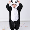 Pikkukuva 1 / 2: Unisex lasten flanelli Onesie-pyjamat, Cosplay-eläinpuku Yksikokoinen Halloween-yöasu Yöasut pojille tytöille Panda 4-5 vuotta
