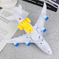 Miniatyrbillede 5 af 5: Elektrisk flyvemaskine model legetøj med bevægelige blinkende lys og lyd