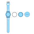 Pikkukuva 1 / 10: Barn Watch Band Barn GPS-ranneke BLÅT blue