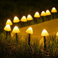 Miniatyrbillede 8 af 8: Solcelle-svampelamper til udendørs brug, 20 LED 11 meter Solcellelyskæder Vandtætte, 8 tilstande Solcellebelysning til have, terrasse, gårdhave, dekoration Warm White