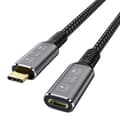 Thunderbolt 4 Forlængerkabel, USB-C Kabel til USB C Han til Hun, understøtter 8k/5k@60hz video / 40gbps dataoverførsel / 100w opladning (0,8m)