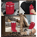 Miniatyrbild 5 av 5: Kaffemugg 17oz - Isolerad kafferesemugg Spillsäker med läckagesäkert lock Vakuum termos kaffetumlare i rostfritt stål