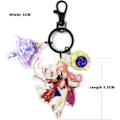 Pikkukuva 2 / 5: Söpö Genshin Impact Cosplay Akryylin Avaimenperä Lisävaruste Riippuva Avaimenperä Pelifaneille Lahja 8 x 5 cm (3,15 tuumaa x 1,97 tuumaa)