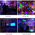 Miniatyrbild 2 av 4: Discokula Discolampa Partylampa Discobelysning Ljuseffekter 7 Färger Musikstyrd Led Dj-lampa Partybelysning Partylampa För Halloween Jul