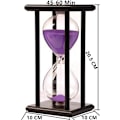 Miniatyrbillede 2 af 4: 45 minutters timeglas ur 45 min hjem dekoration timeglas timer kontor ornament timeglas træramme timeglas timer sandglas køkkentimer lilla 45 Minute