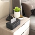 Miniatyrbild 5 av 5: Rektangulär vävnadsdispenser i PU-läder, vävnadshållare för hem och bil