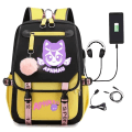 Pikkukuva 1 / 5: Aphmau reppu lapsille, reppuja, reppu USB-liitännällä, 1 kpl, keltainen gul
