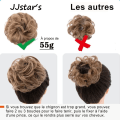 Pikkukuva 4 / 5: Tumma musta-hiukset suuri hiuslisäke kihara aalto Scrunchie -hiukset Natura