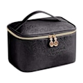 Miniatyrbillede 2 af 5: PU kosmetisk taske makeup taske sort black