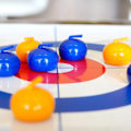 Miniatyrbillede 4 af 5: Mini Curlingspil til bordplader, Minibordcurlingkugler, Bærbart curlingspil til børn Voksne 1 sæt
