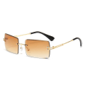 Miniatyrbillede 1 af 3: Raml?se damsolglas?gon Rimless Square
