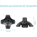 Miniatyrbillede 3 af 5: Antislip Quad Holder Cane Mat, Fyra Ben Cane Tip Udskiftning til
