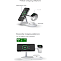 Miniatyrbillede 2 af 5: 3-i-1 Trådløs Oplader 15W Hurtig Trådløs Opladningsstation til iPhone 16/15/14/13/12, Apple Watch og AirPods Flere Enheder