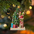 Miniatyrbilde 2 av 5: 2023 jul akryl hengende pynt, jul Thanksgiving ferie Träheng Grønn juletre dekorasjon for hjem Holiday Party Gaver Party F