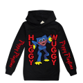 Pikkukuva 1 / 3: Poppy Playtime Huggy Wuggy -painettu huppari lapsille, pitkähihainen huppari, pusero, topit, 9-10 vuotta, musta, SQBB