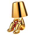 Miniatyrbillede 1 af 2: Sengbordlampe, guld Thinker-lampe skrivebordslampe trådløs
