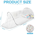 Miniatyrbillede 2 af 6: Foldbart Myggenet til Enkelseng, Fint Net, Rejse & Camping Pop-Up Net (Sort) Black