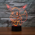 Miniatyrbilde 5 av 5: 3D Illusions Pokemon LED-nattslampe, 7 farger gradvis endring USB-berøringsbryter 3D visuelle lamper for feriegaver eller hjemmeinnredning (YSJ)