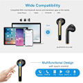 Miniatyrbilde 4 av 7: Bluetooth 5.0 trådløse hodetelefoner Hodetelefoner Mini In-Ear Pods for iPhone Android Black