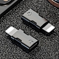 Pikkukuva 4 / 5: Usb C - Otg Lightning -sovitin iPhonelle - Tukee tiedonsiirtoa, liitä latausliitin, kaapelinmuunnin, langaton mikrofonisovitin - Musta-Exce