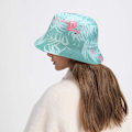 Miniatyrbild 3 av 4: Söt bucket hat strandfiskarhattar för kvinnor, vändbar dubbelsidig användning Flamingo