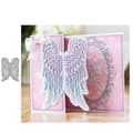 Ängelvingar Metallstansar DIY Scrapbooking Kort Prägling Hantverksmall Mengxi Silver Silver