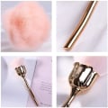 Miniatyrbillede 4 af 5: Neglekunst støvbørste til manicure Rose hovedbørste Blush pudderbørste
